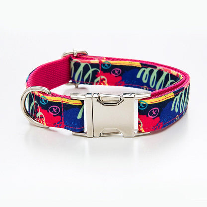 Graffiti Design Custom Dog Collar Set