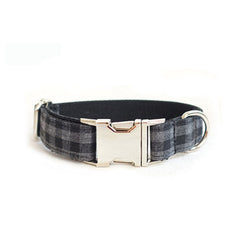 Personalized  Buffalo Plain Dog Collar Set