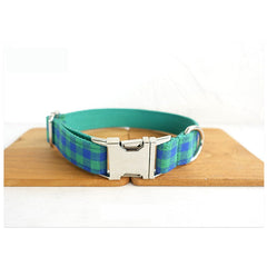 Personalized  Buffalo Plain Dog Collar Set