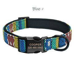 Custom Geometric Pattern Comfy Dog Collar