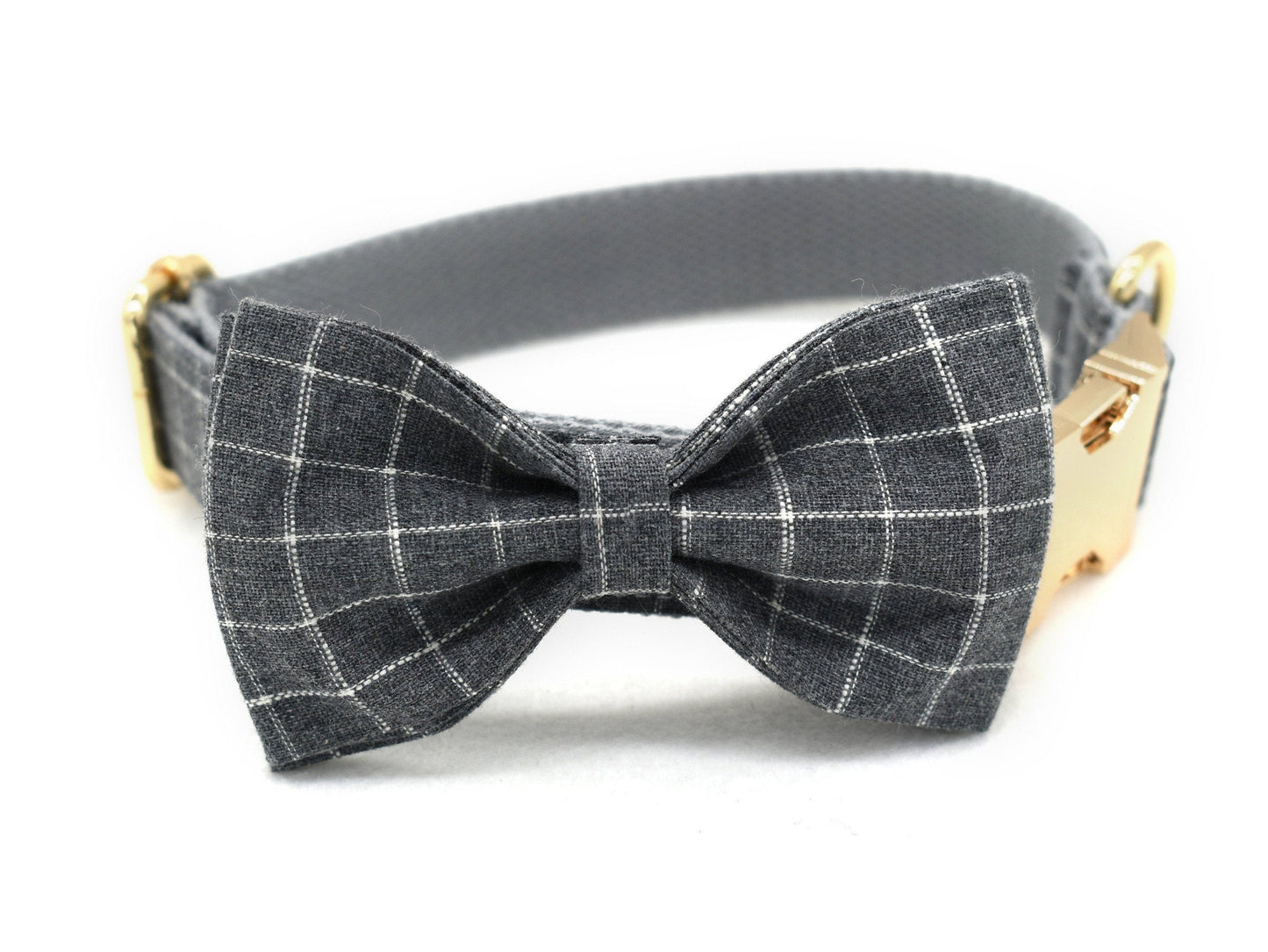 Blue/Gray Plaid Custom Collar