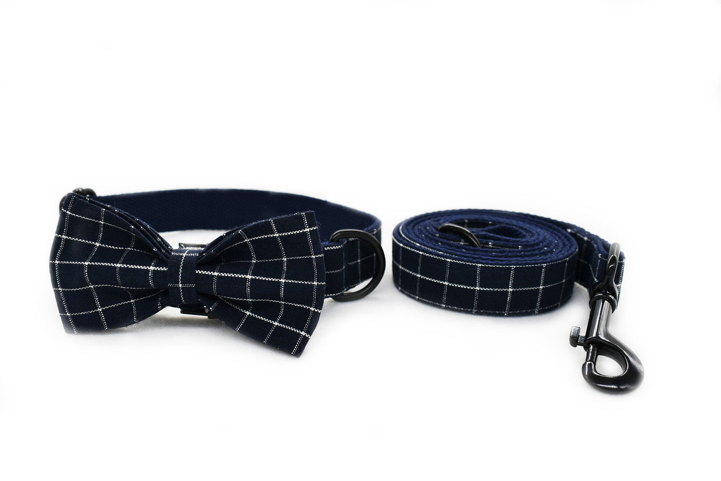 Blue/Gray Plaid Custom Collar