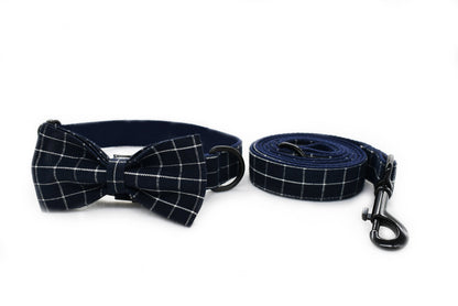 Blue/Gray Plaid Custom Collar