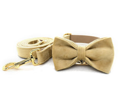 Personalized Velvet Collar Bowtie combo