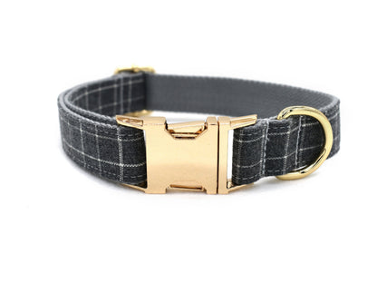 Blue/Gray Plaid Custom Collar