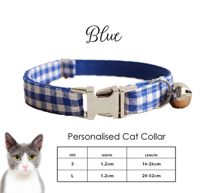 Personalised YUMMY PLAID Dog Collar Set