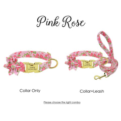 Personalized Daisy Flower Personalized Dog Collar / Leash