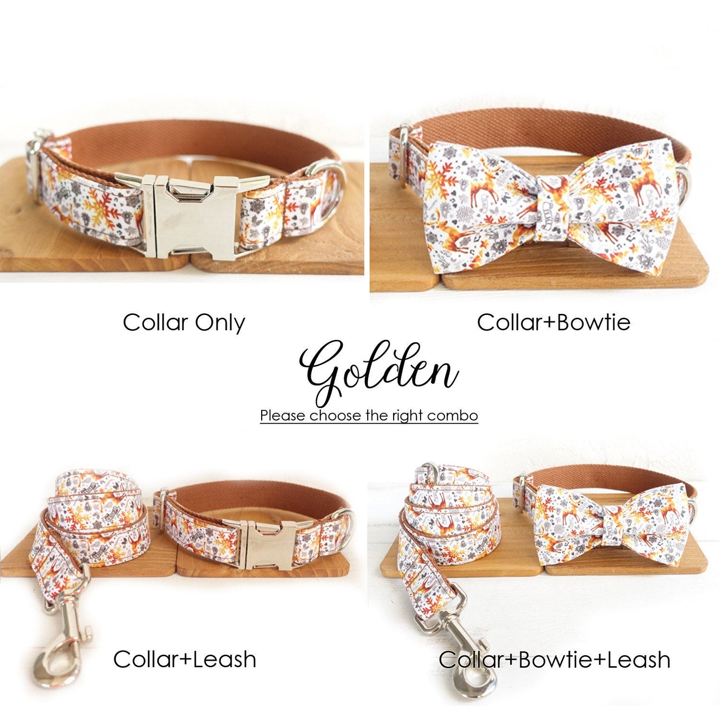 Joyful Christmas Custom Dog Collar Set
