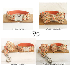 Personalized Halloween Theme Dog Collar Set