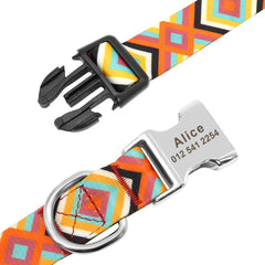 Vibrant Diamond Pattern Dog Collar