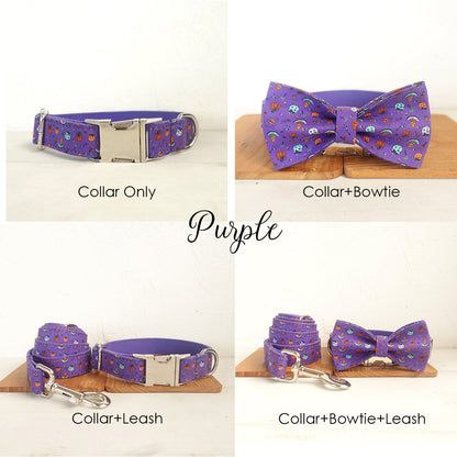 Personalised Halloween Theme Dog Collar Set