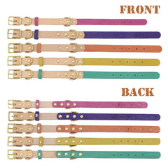 Soft Genuine Leather Dog ID Tag Collar