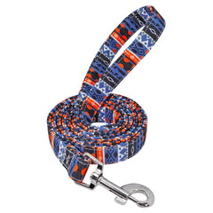 TRIBAL STYLE Dog Collar, Leash, Poop Bag Holder, Matching Harness
