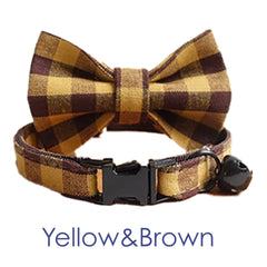 Plaid Design Personalized Tiny Dog Collar Set