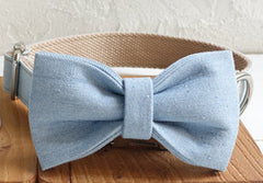 Handmade Jean Custom Dog Collar Set