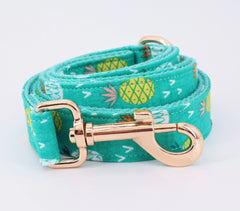 Pineapple Custom Dog Collar lead set