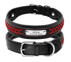 Custom Engraved Hand Braided Leather Dog Collar