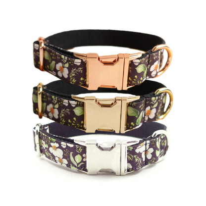 CHRYSANTHEMUM Personalised Dog Collar Set