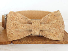 Personalized Cork Pattern Dog Collar and Leash