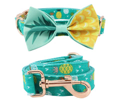 Pineapple Custom Dog Collar lead set