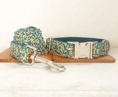 Golden Leaf Custom Dog Collar Bowtie Set