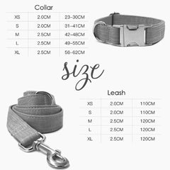 Black Personalized Dog Collar Combo Set