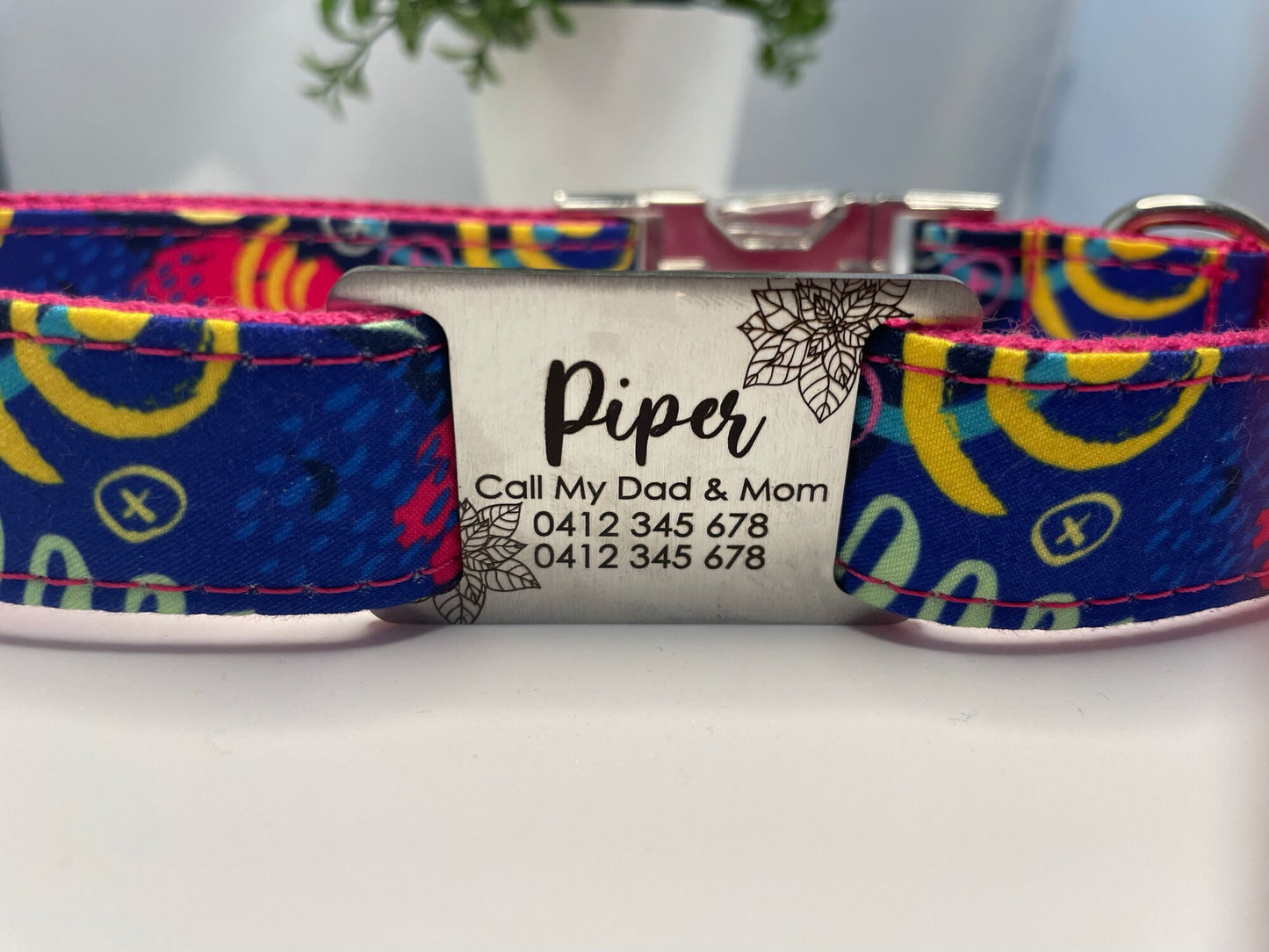 Stainless Steel Slide on Personalised Dog Tag