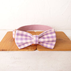 Purple Plaid Custom Dog Collar or Dog Collar and Lead Set