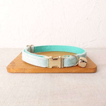 Personalised Thick Velvet Puppy Dog Collar