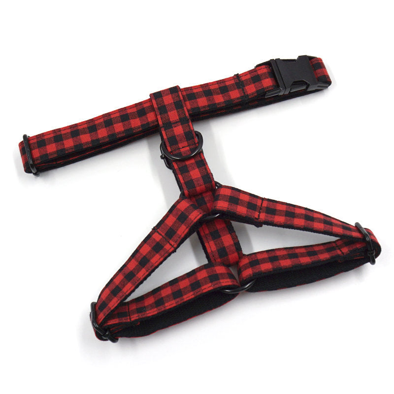 Red Black Plaid Custom Dog's