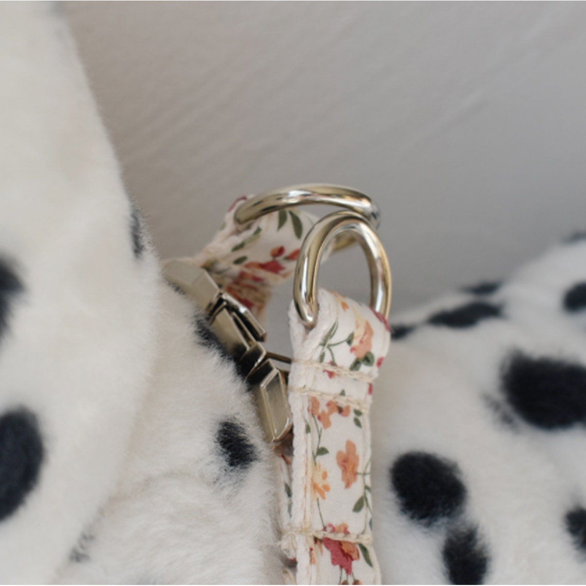 Personalize Engraved Handmade White Floral Dog Collar or Dog Collar and Lead Set