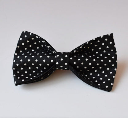 Black Polka Dog Collar and Lead Set