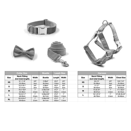 Personalised thick velvet dog collar mix and match combo