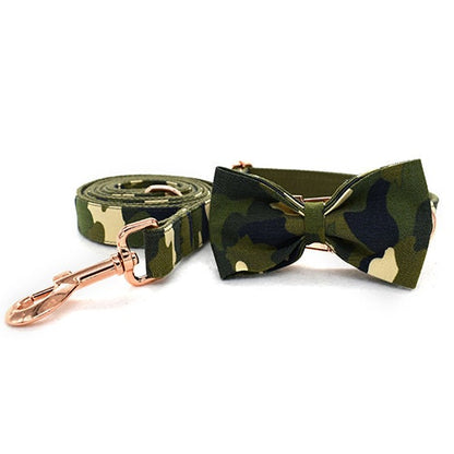 Personalised Camouflage Dog Collar or Dog Collar and Lead Set