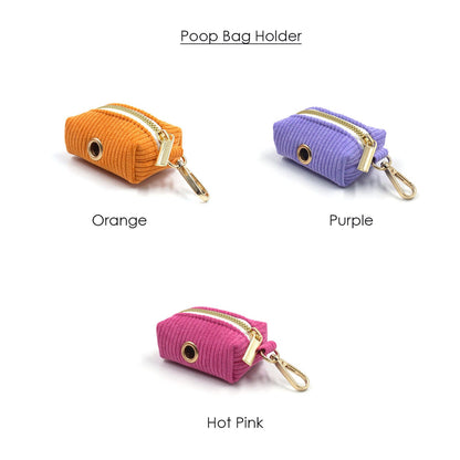 Personalised Pink Purple Orange Corduroy Dog Collar, Lead, Harness Set, Dog Bowtie