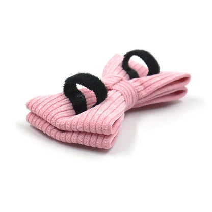 Personalised Pink and Grey Corduroy Dog Collar or Dog Collar and Lead, Harness Set, Dog Bowtie