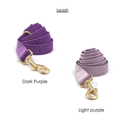 Personalised thick velvet dog collar mix and match combo