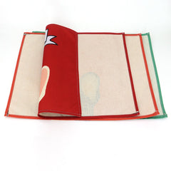 Waterproof Pet Feeder Mat in Green, Red and Orange Pet Water Bowl