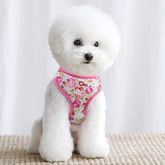 Personalized Engraved Handmade Dog Collar in Pink and Fancy Floral Pattern, Trendy Style for All Seasons