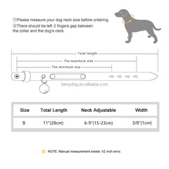 Personalized Engraved Handmade Genuine Leather Cat and Puppy Collar in Black, Green, Red, Yellow, Pink, Brown and Solid Pattern with Bell
