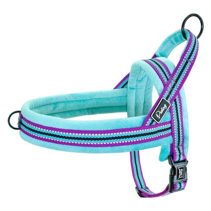 Reflective Step-In Dog Harness - No Pull, Front Ring /Seat Belt Leash Attachment