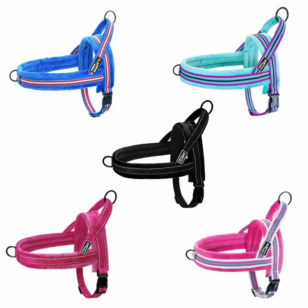 Reflective Step-In Dog Harness - No Pull, Front Ring /Seat Belt Leash Attachment