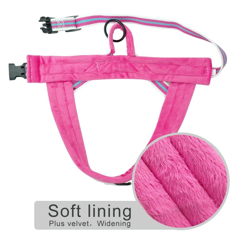 Reflective Step-In Dog Harness - No Pull, Front Ring /Seat Belt Leash Attachment