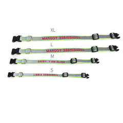 Personalised Reflective Lightweight Dog Collar, 13 Colors, Small to Large Dogs