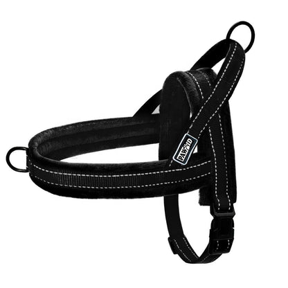 Reflective Step-In Dog Harness - No Pull, Front Ring /Seat Belt Leash Attachment