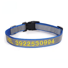 Personalised Reflective Lightweight Dog Collar, 13 Colors, Small to Large Dogs